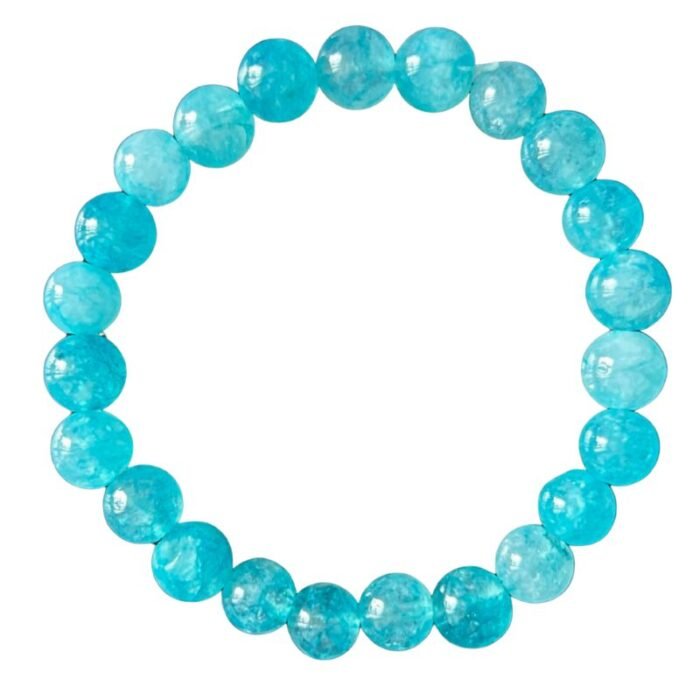 Sky Blue Throat Chakra Bracelet – Pet Fur Memorial Jewelry | Gifts for Someone Who Lost a Pet