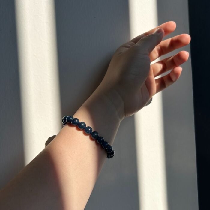 Sky Blue Throat Chakra Bracelet – Pet Fur Memorial Jewelry | Gifts for Someone Who Lost a Pet