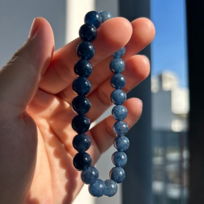 Sky Blue Throat Chakra Bracelet – Pet Fur Memorial Jewelry | Gifts for Someone Who Lost a Pet