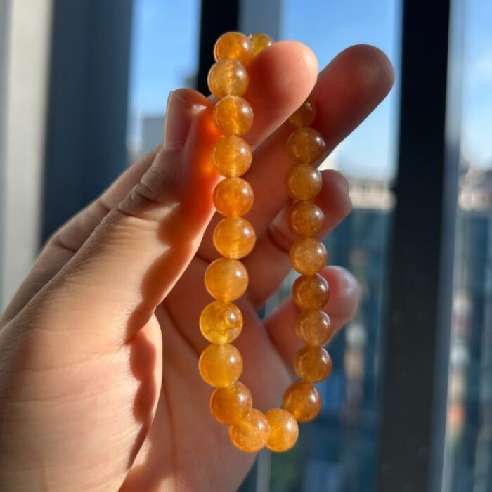 Orange 3-Memorial Gifts - Christmas Gifts - Pet Memorial Amber Orange Tourmaline Sacral Chakra Bracelet | Pet Memorial Jewellery UK
