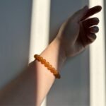 Amber Orange Tourmaline Sacral Chakra Bracelet | Pet Memorial Jewellery UK - Image 5
