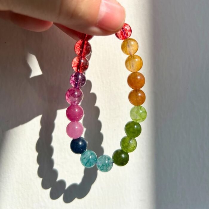 Rainbow color bracelet-rainbow bridge-1 Rainbow Bridge Remembrance Bracelet - A Tribute to Your Beloved Pet