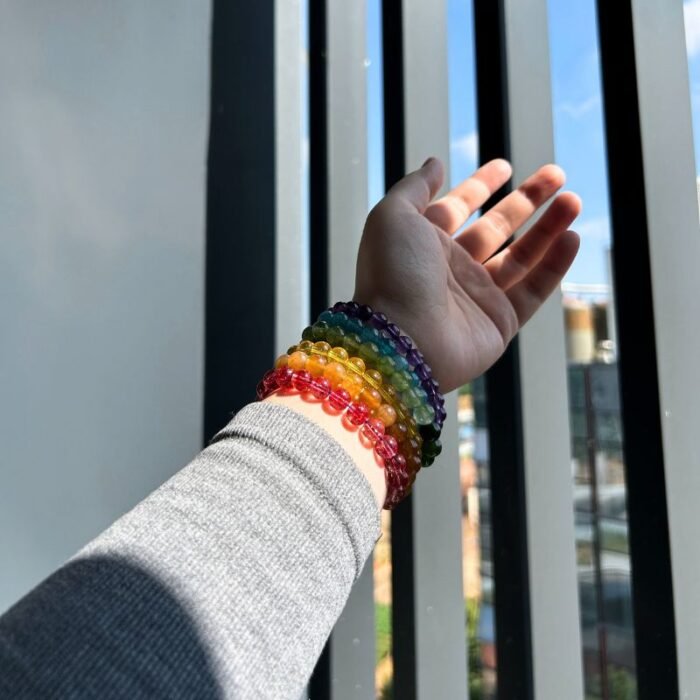 Rainbow color bracelet-rainbow bridge-4 Rainbow Bridge Remembrance Bracelet - A Tribute to Your Beloved Pet