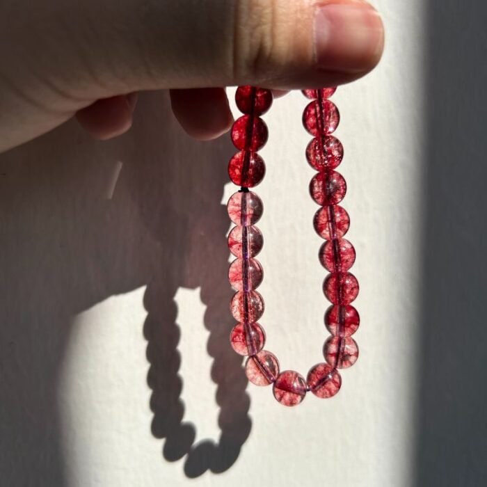 Ruby Red Tourmaline (Root Chakra) Pet Memorial Bracelet – For Grieving Pet Owners