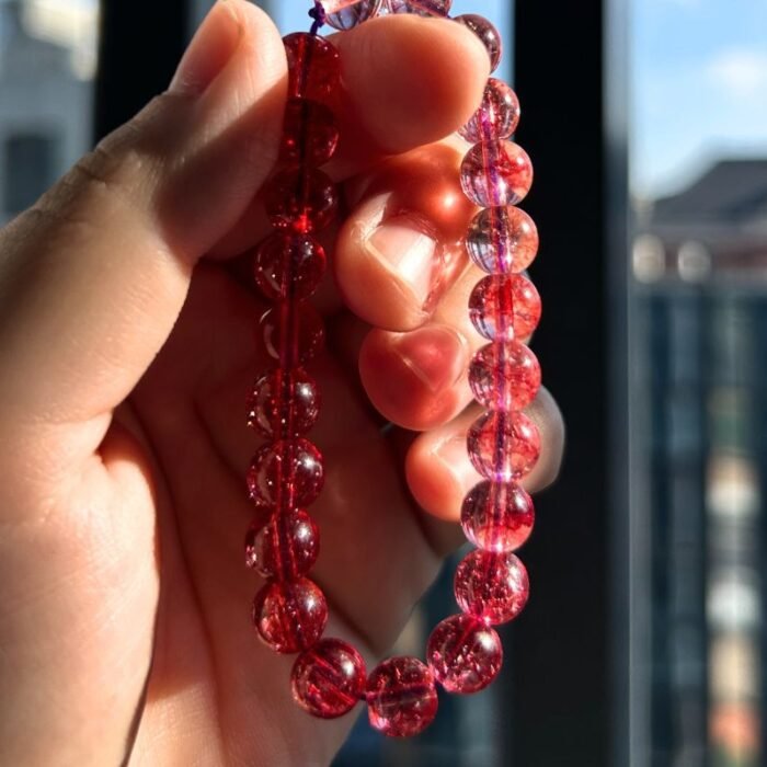Ruby Red Tourmaline (Root Chakra) Pet Memorial Bracelet – For Grieving Pet Owners