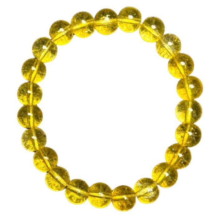 Sunlit Yellow Tourmaline Solar Plexus Bracelet – Personalized Pet Loss Gift | Memorial Pet Jewellery