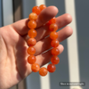 Personalized gold orange cat memorial bracelet with natural stone beads, a keepsake to remember your beloved pet.