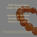 Personalized gold orange cat memorial bracelet with natural stone beads, a keepsake to remember your beloved pet.