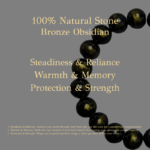 Personalized golden balck dog memorial bracelet with natural stone beads, a keepsake to remember your beloved pet.