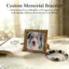 dog-pet-memorial-bracelet-collie-002 Personalized collie dog memorial bracelet with natural stone beads, a keepsake to remember your beloved pet.