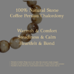 Personalized cream cat memorial bracelet with natural stone beads, a keepsake to remember your beloved pet.