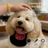 Personalized goldendoodle memorial bracelet with natural stone beads, a keepsake to remember your beloved pet.