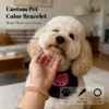 Personalized goldendoodle memorial bracelet with natural stone beads, a keepsake to remember your beloved pet.
