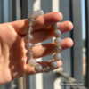 dog-pet-memorial-bracelet-gray-blue-004 Personalized gray blue cat memorial bracelet with natural stone beads, a keepsake to remember your beloved pet.