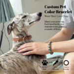 Personalized Pet Memorial Bracelet – Handmade Natural Stone Jewelry to Remember Your Beloved Pet/Dog/Gray Snow - Image 2