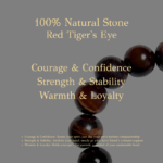 Personalized red brown labralador dog memorial bracelet with natural stone beads, a keepsake to remember your beloved pet.