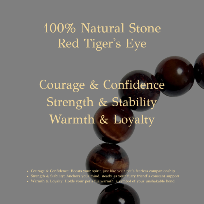 Personalized red brown labralador dog memorial bracelet with natural stone beads, a keepsake to remember your beloved pet.