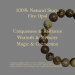 Personalized tabby dog memorial bracelet with natural stone beads, a keepsake to remember your beloved pet.