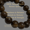 Personalized yellow brown tabby dog memorial bracelet with natural stone beads, a keepsake to remember your beloved pet.