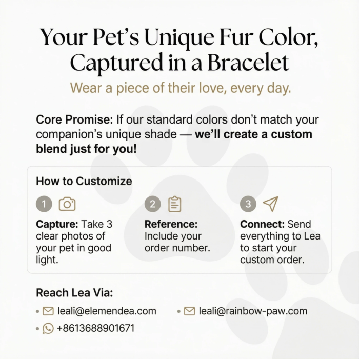 Personalized Pet Memorial Bracelet – Handmade Natural Stone Jewelry to Remember Your Beloved Pet/Cat/Red Brown