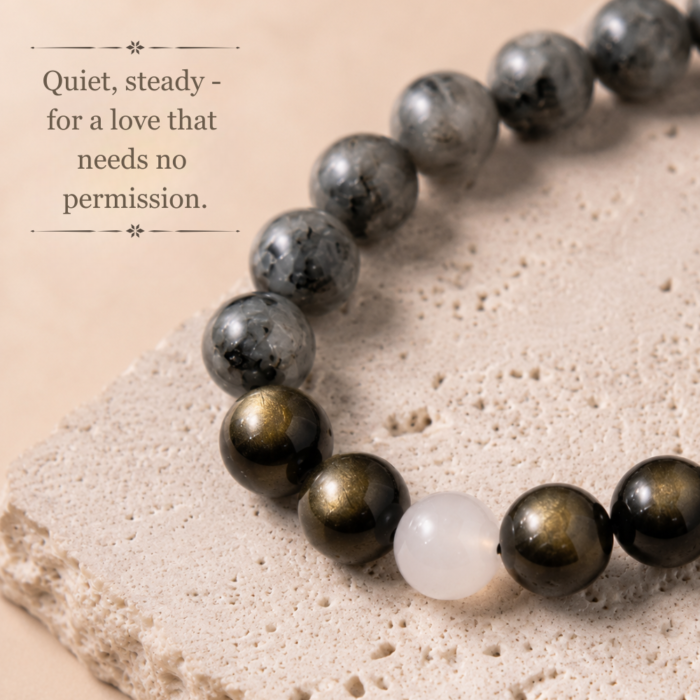 Never Just a Pet Gray Stone Pet Memorial Bracelet Set - never just a pet gray stone pet memorial bracelet close up