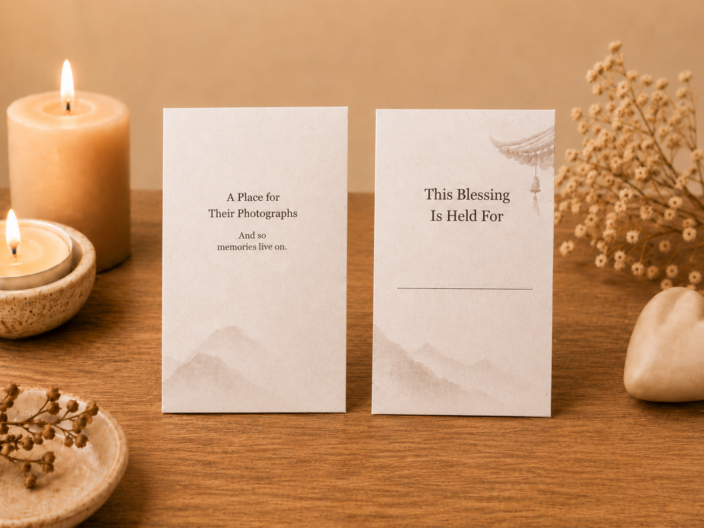 Two Keepsake Cards included in a pet memorial bracelet keepsake set