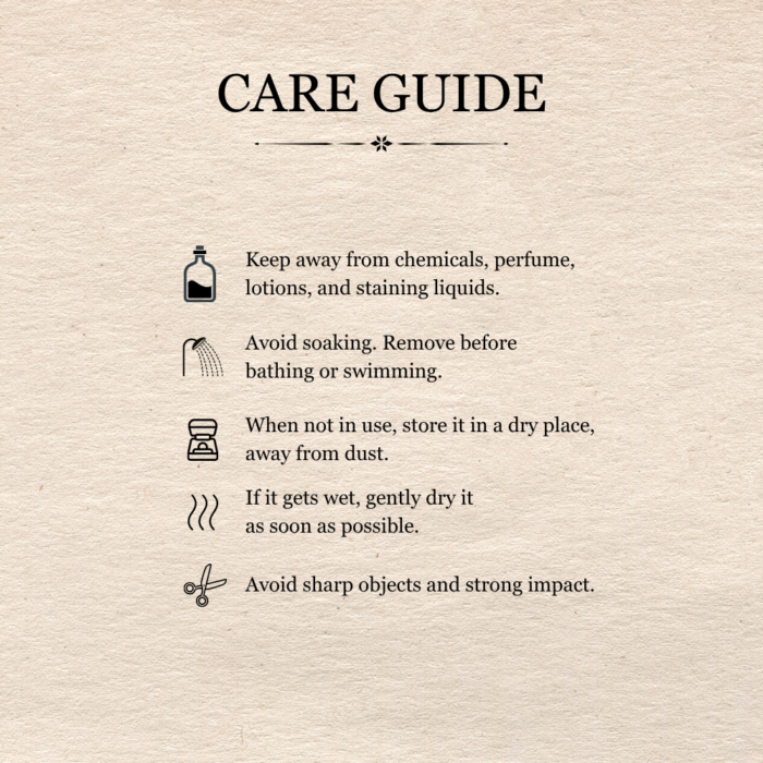 Care guide for Rainbow-paw pet memorial bracelet